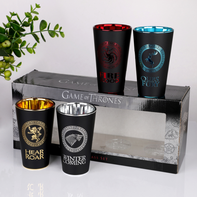 Wholesale Custom Logo 16oz Matte Black Electroplated Inner Color Glass Cup Clear Pint Beer Glasses Set Gift Box Packaging,Grossiste en Verrerie & Fabricant de Bocaux à Bougies sur Mesure | Ruixin Glass,Wholesale Custom Logo 16oz Matte Black Electroplated Inner Color Glass Cup Clear Pint Beer Glasses Set Gift Box Packaging