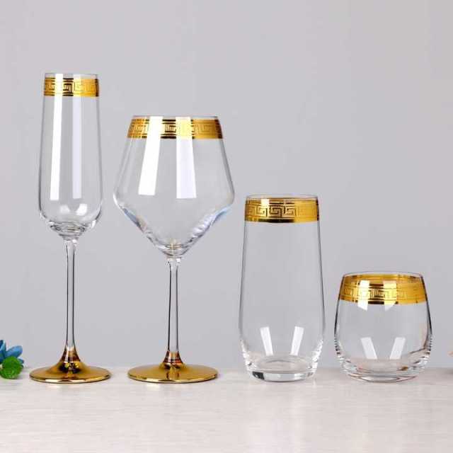 Customized Pattern Silver Gold Rimmed Wine Glass Cups for Drinking Water Whiskey,Оптовые поставки стеклянной посуды и производство индивидуальных свечных банок | Ruixin Glass,Customized Pattern Silver Gold Rimmed Wine Glass Cups for Drinking Water Whiskey
