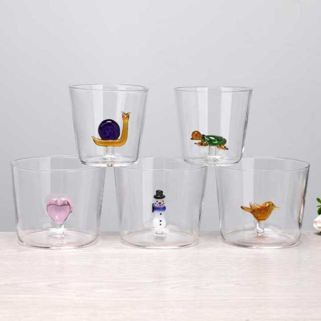 OEM 300ml 500ml Custom Christmas Gift Hand Blown Borosilicate 3D Drinking Glass Cup with Turtle Cute Animal Figurine Inside,卸売ガラス製品＆カスタムキャンドルジャー製造メーカー | Ruixin Glass,OEM 300ml 500ml Custom Christmas Gift Hand Blown Borosilicate 3D Drinking Glass Cup with Turtle Cute Animal Figurine Inside