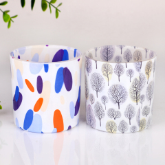 Wholesale Custom Decal Printed Glass Candle Jar Tumbler 17oz Nordic Tropical Flamingo Floral Pattern Bulk Gift Set OEM,卸売ガラス製品＆カスタムキャンドルジャー製造メーカー | Ruixin Glass,Wholesale Custom Decal Printed Glass Candle Jar Tumbler 17oz Nordic Tropical Flamingo Floral Pattern Bulk Gift Set OEM