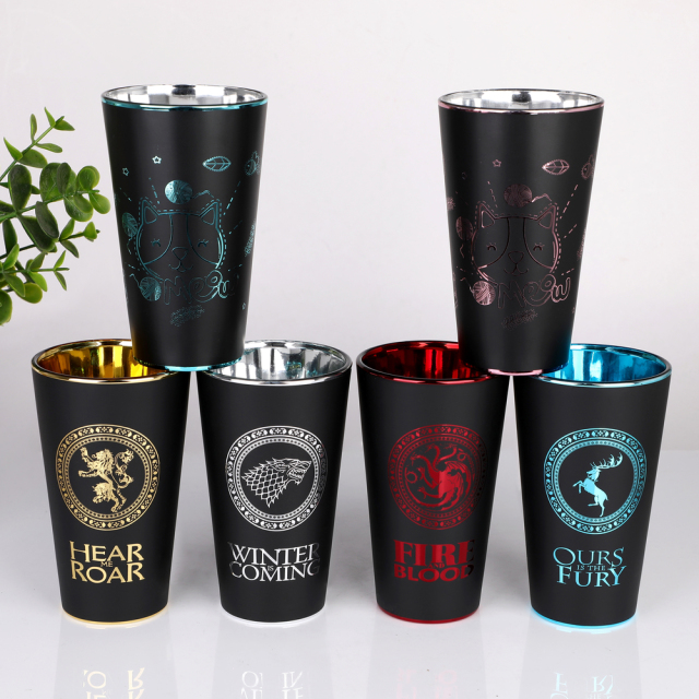 Wholesale Custom Logo 16oz Matte Black Electroplated Inner Color Glass Cup Clear Pint Beer Glasses Set Gift Box Packaging,Grossiste en Verrerie & Fabricant de Bocaux à Bougies sur Mesure | Ruixin Glass,Wholesale Custom Logo 16oz Matte Black Electroplated Inner Color Glass Cup Clear Pint Beer Glasses Set Gift Box Packaging