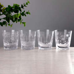 Custom Logo Luxury Crystal Whiskey Glass Tumbler Wholesale Vintage Cut Etched Flower Old Fashioned Rocks Cup Gift Box Set,Grossiste en Verrerie & Fabricant de Bocaux à Bougies sur Mesure | Ruixin Glass,Custom Logo Luxury Crystal Whiskey Glass Tumbler Wholesale Vintage Cut Etched Flower Old Fashioned Rocks Cup Gift Box Set