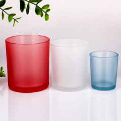 Wholesale Custom Logo Matte Frosted Glass Candle Jars Empty Votive Holder Bulk Set for Candle Making 300ml 210ml Luxury,Grossiste en Verrerie & Fabricant de Bocaux à Bougies sur Mesure | Ruixin Glass,Wholesale Custom Logo Matte Frosted Glass Candle Jars Empty Votive Holder Bulk Set for Candle Making 300ml 210ml Luxury
