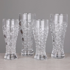 Wholesale Custom 10oz 15oz Premium Heavy Base Faceted Diamond-Pattern Clear Textured Pint Pilsner Beer Drinking Glasses,Оптовые поставки стеклянной посуды и производство индивидуальных свечных банок | Ruixin Glass,Wholesale Custom 10oz 15oz Premium Heavy Base Faceted Diamond-Pattern Clear Textured Pint Pilsner Beer Drinking Glasses