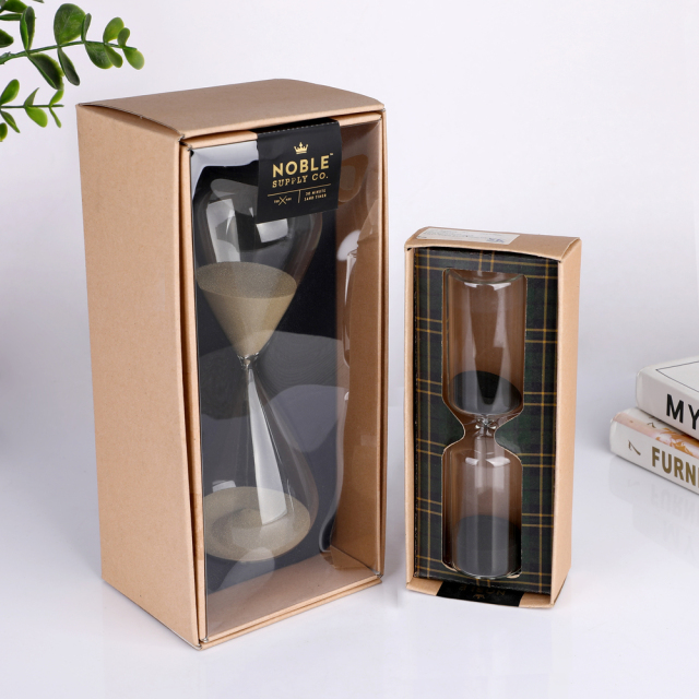 Wholesale Custom Logo Glass Hourglass Sand Timer Gift Box Set 30 Minute Sand Clock Office Decor Corporate Promotional,卸売ガラス製品＆カスタムキャンドルジャー製造メーカー | Ruixin Glass,Wholesale Custom Logo Glass Hourglass Sand Timer Gift Box Set 30 Minute Sand Clock Office Decor Corporate Promotional