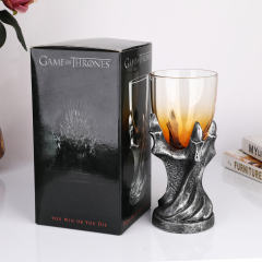 Wholesale Custom Medieval Dragon Claw Goblet Retro Resin Base Amber Glass Cup Fantasy Gift Box Set Viking Wine Chalice,Оптовые поставки стеклянной посуды и производство индивидуальных свечных банок | Ruixin Glass,Wholesale Custom Medieval Dragon Claw Goblet Retro Resin Base Amber Glass Cup Fantasy Gift Box Set Viking Wine Chalice