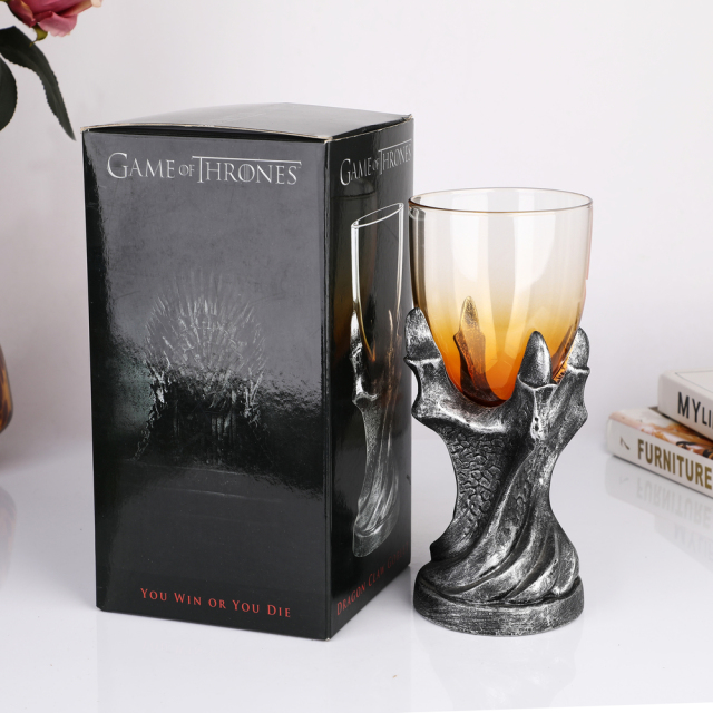 Wholesale Custom Medieval Dragon Claw Goblet Retro Resin Base Amber Glass Cup Fantasy Gift Box Set Viking Wine Chalice,Оптовые поставки стеклянной посуды и производство индивидуальных свечных банок | Ruixin Glass,Wholesale Custom Medieval Dragon Claw Goblet Retro Resin Base Amber Glass Cup Fantasy Gift Box Set Viking Wine Chalice