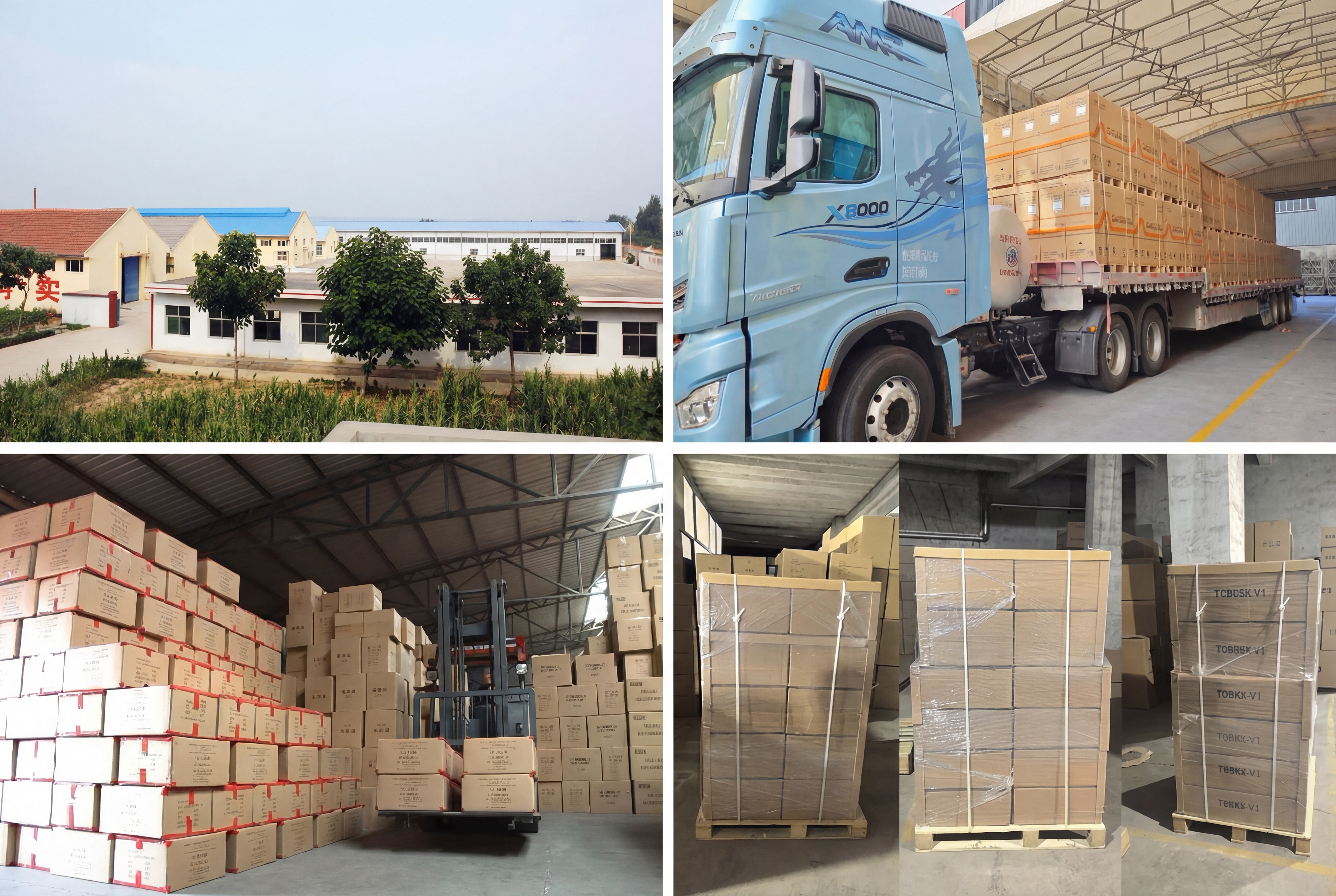 Ruixin glassware 15000 sqm warehouse and container loading