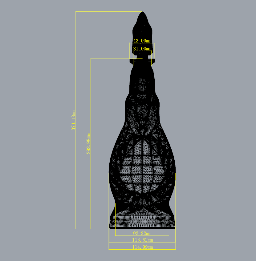 Custom glassware design blueprint