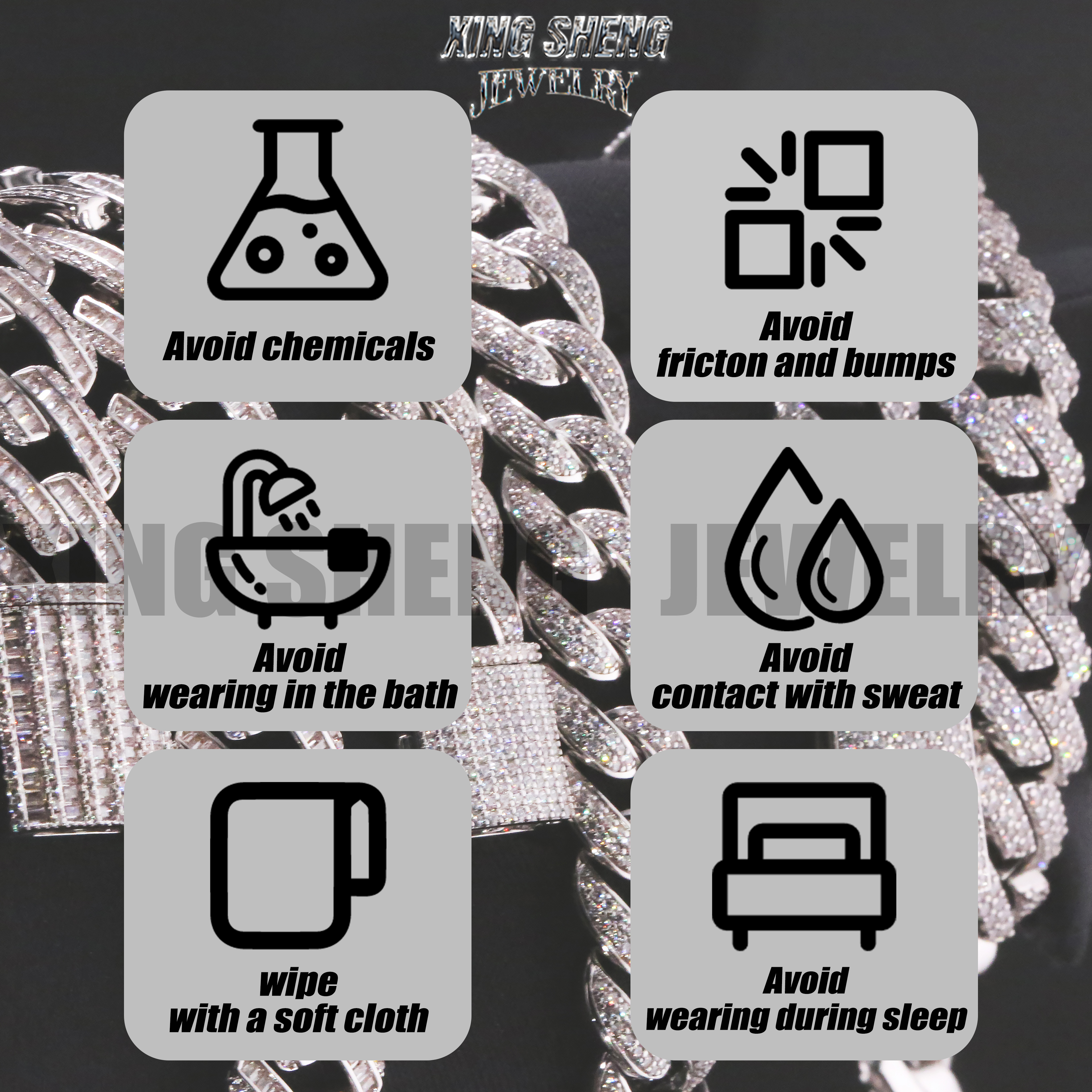 New Arrivals Fashion Popular Box Clasp S925 12mm Thin Iced Out Hip Hop VVS1 Baguette Moissanite Diamond Miami Cuban Link Men