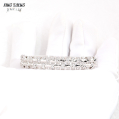 New Design Jewelry Pass Diamond Tester Sterling Silver VVS Moissanite Cuban Link Diamond S925 Fashion Bracelet Bangles
