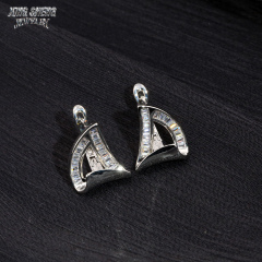 Luxury Design New Design Pass Diamond Tester GRA Certificate S925 Silver Iced Out Baguette Moissanite Earrings