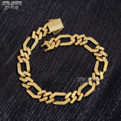 New Design 8MM Reticulation 925 Silver Cuban Link Plain Chain