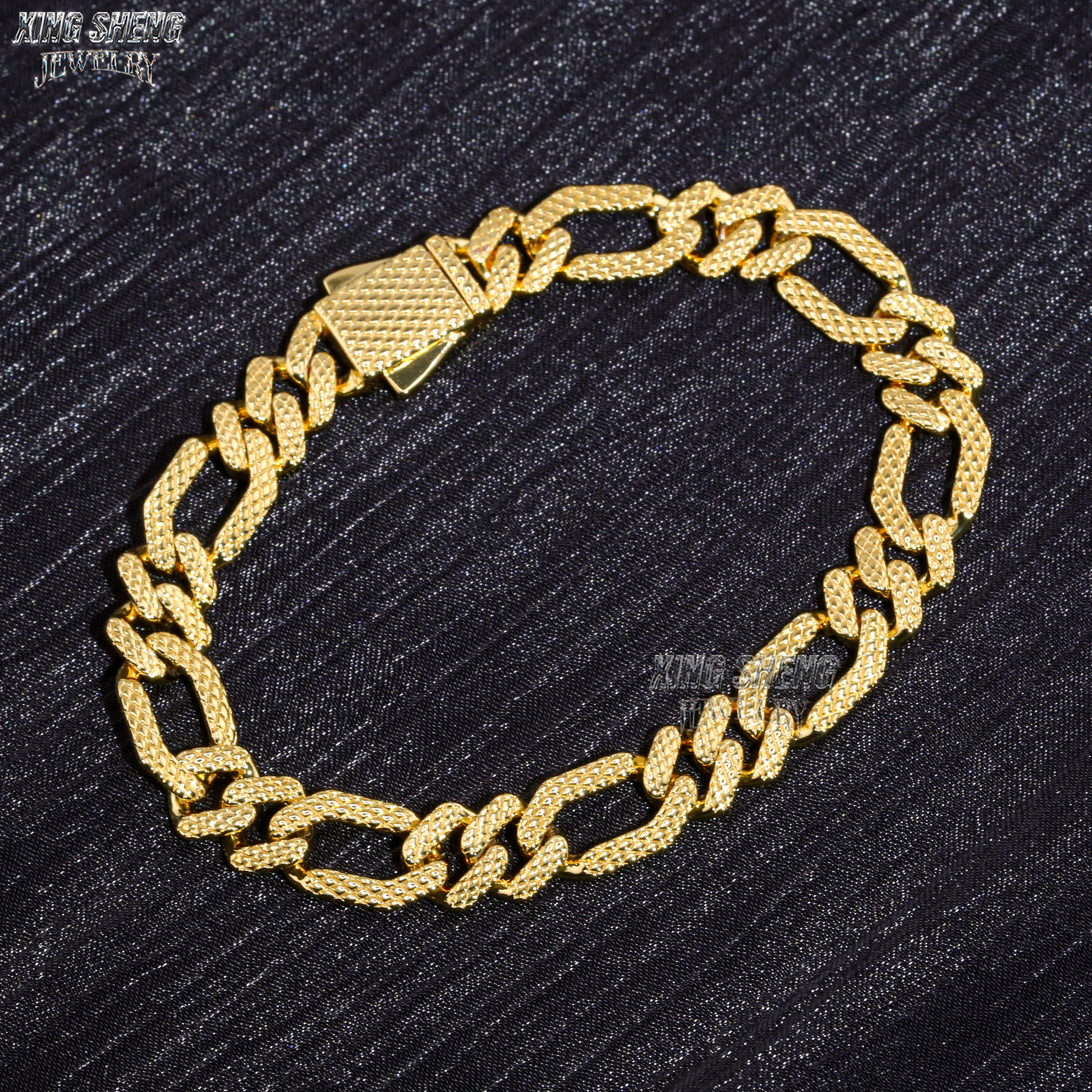 New Design 8MM Reticulation 925 Silver Cuban Link Plain Chain