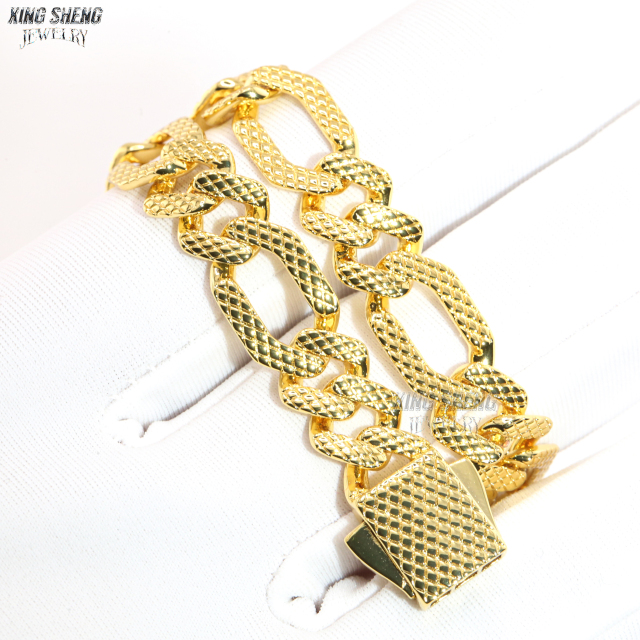 New Design 8MM Reticulation 925 Silver Cuban Link Plain Chain