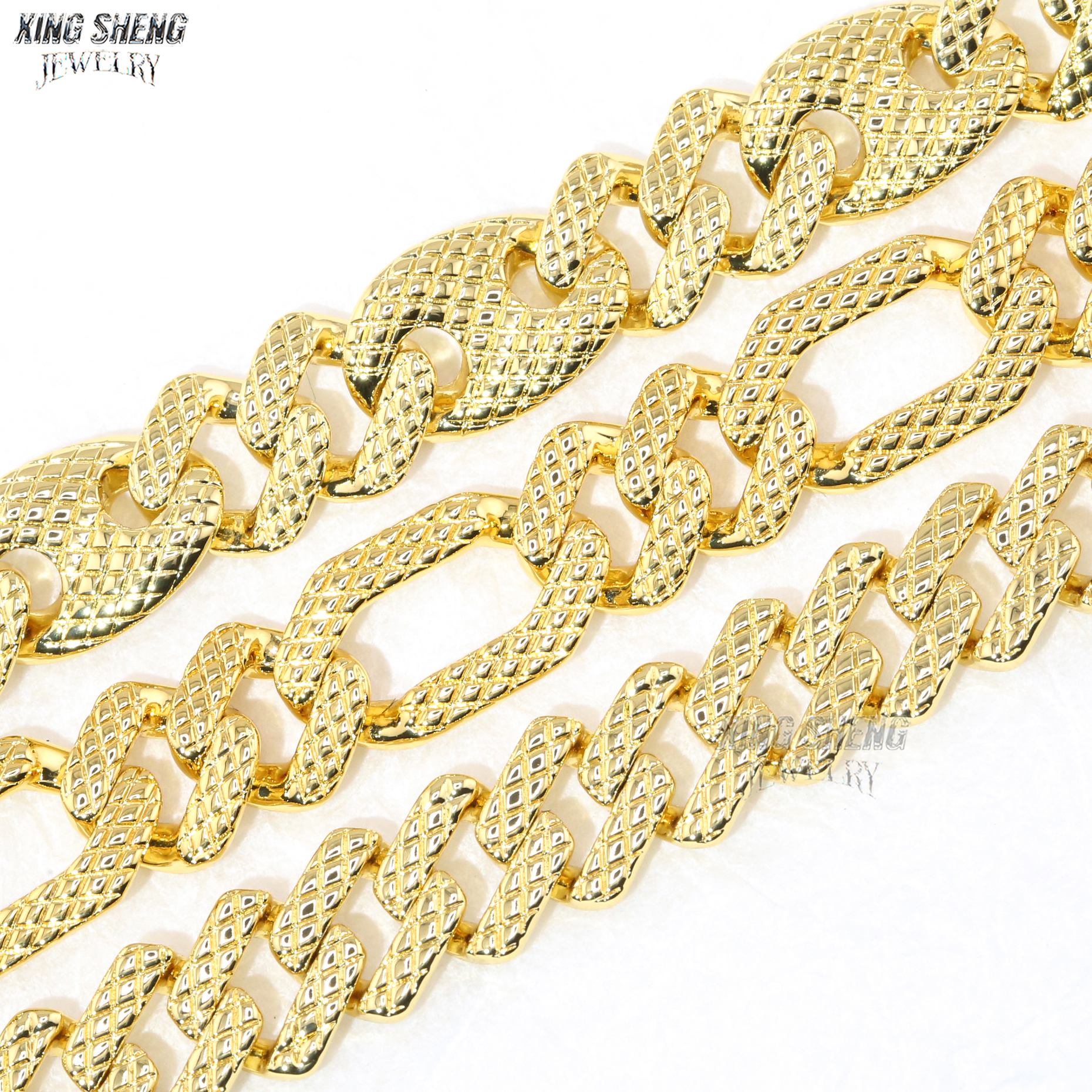 New Design 8MM Reticulation 925 Silver Cuban Link Plain Chain