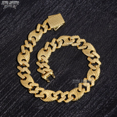 Classic 8MM Width Sterling Silver 925 Cuban Chain Hip Hop Plain Cuban Link Chain