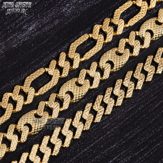 Classic 8MM Width Sterling Silver 925 Cuban Chain Hip Hop Plain Cuban Link Chain