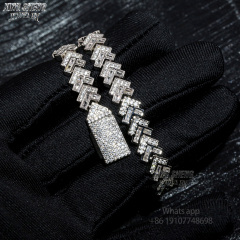 Pass Diamond Tester 9mm Rapper Man Luxury Jewelry Hip Hop Iced Out VVS1 Moissanite Diamond Cuban Bracelet