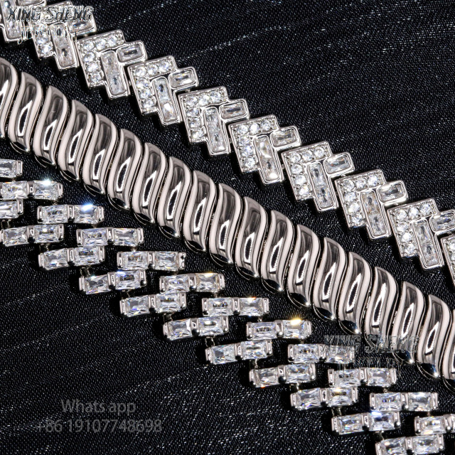 Pass Diamond Tester 9mm Rapper Man Luxury Jewelry Hip Hop Iced Out VVS1 Moissanite Diamond Cuban Bracelet