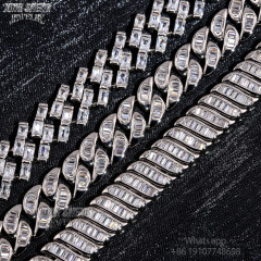Hot Selling Design Fashion Pass Diamond Tester 8MM Rapper Man Hip Hop Iced Out VVS1 Moissanite Diamond S925 Silver Cuban Bracelet