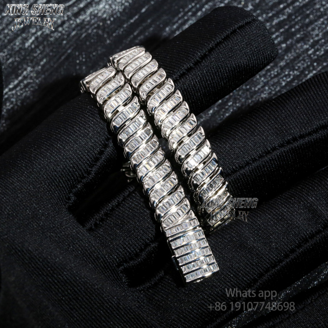 2025 New Hot Selling Fashion Women Jewelry Pass Diamond Tester S925 Silver D VVS Moissanite Snake Chain Herringbone Chain Necklace Bracelet