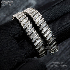 2025 New Hot Selling Fashion Women Jewelry Pass Diamond Tester S925 Silver D VVS Moissanite Snake Chain Herringbone Chain Necklace Bracelet