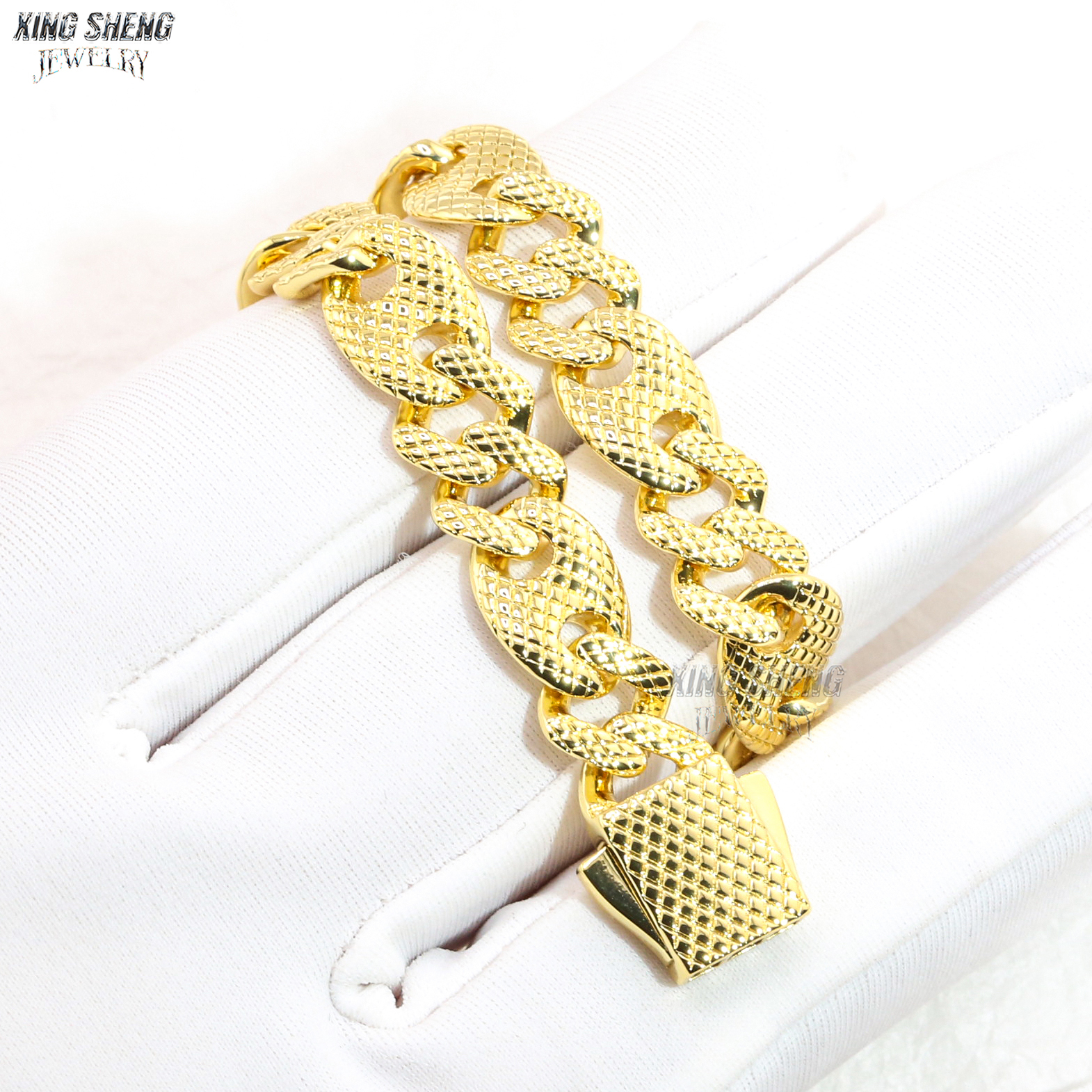 Classic 8MM Width Sterling Silver 925 Cuban Chain Hip Hop Plain Cuban Link Chain
