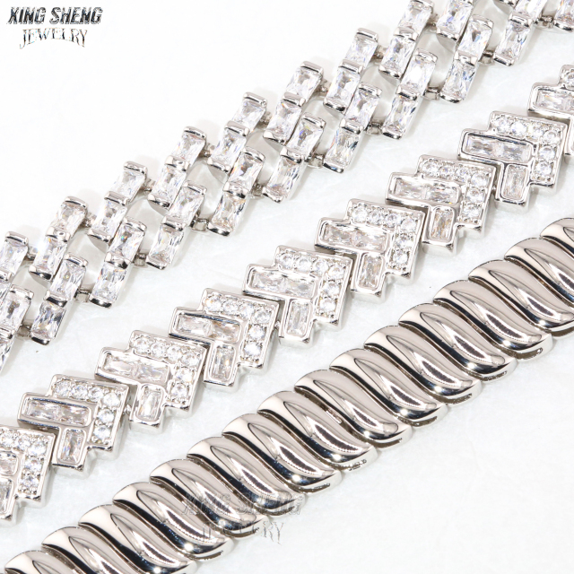Pass Diamond Tester 9mm Rapper Man Luxury Jewelry Hip Hop Iced Out VVS1 Moissanite Diamond Cuban Bracelet