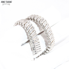 2025 New Hot Selling Fashion Women Jewelry Pass Diamond Tester S925 Silver D VVS Moissanite Snake Chain Herringbone Chain Necklace Bracelet
