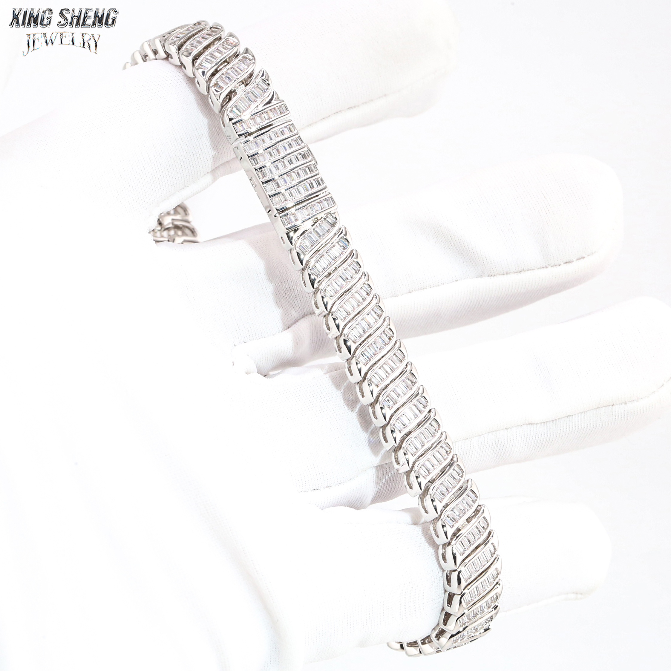 2025 New Hot Selling Fashion Women Jewelry Pass Diamond Tester S925 Silver D VVS Moissanite Snake Chain Herringbone Chain Necklace Bracelet