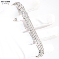 2025 New Hot Selling Fashion Women Jewelry Pass Diamond Tester S925 Silver D VVS Moissanite Snake Chain Herringbone Chain Necklace Bracelet