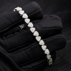 New 6.5mm Iced Out Moissanite Cuban Link Chain Hip Hop Jewelry 92.5% Silver Pass Diamond Tester Miami Cuban Chain