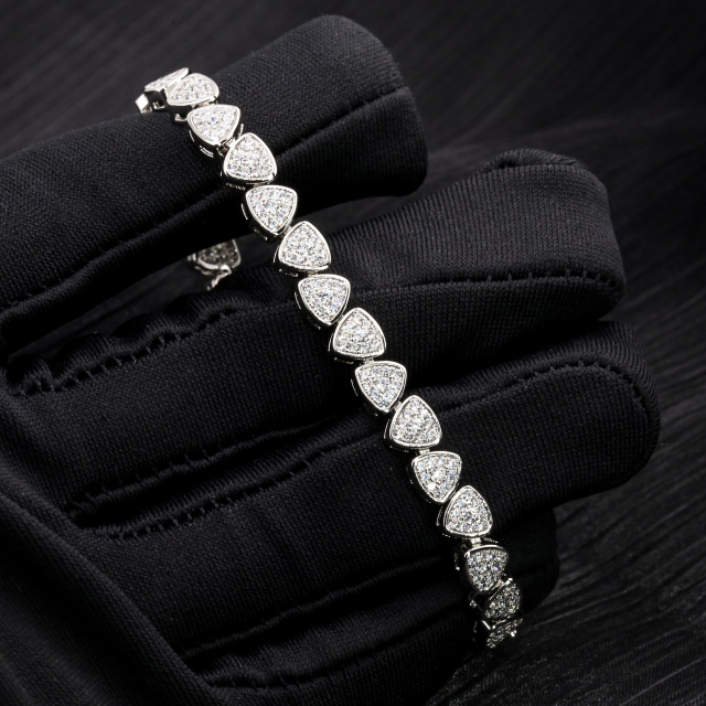 New 6.5mm Iced Out Moissanite Cuban Link Chain Hip Hop Jewelry 92.5% Silver Pass Diamond Tester Miami Cuban Chain