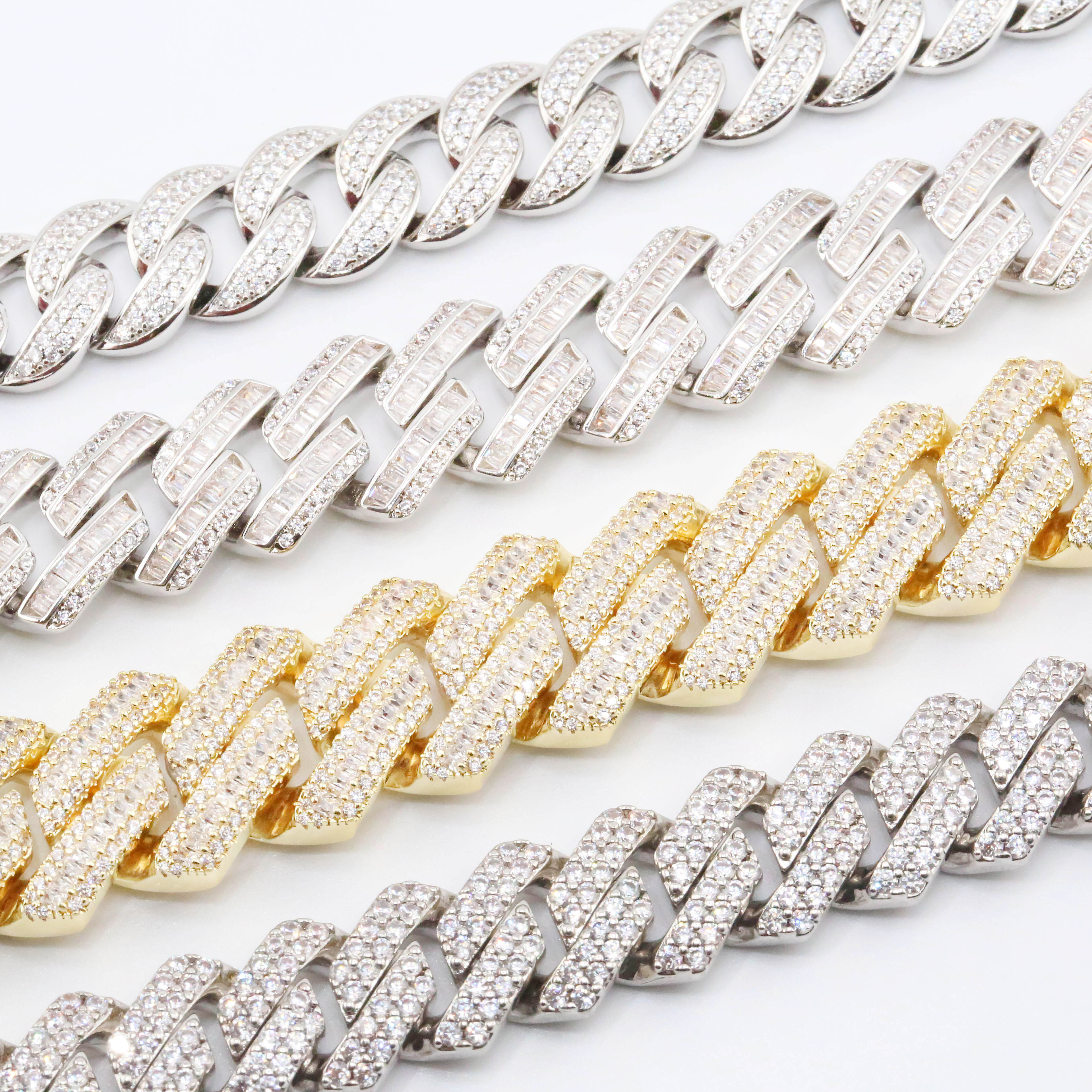 Pass Diamond Tester Promotion 14mm Hip Hop Jewelry Cuban Link Chain Iced Out Diamond Moissanite D Color VVS 925 Silver Necklace