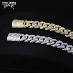 16mm Wide 925 Sterling Silver Full Diamond Moissanite Hip Hop Cuban Link Chain – Factory Direct Wholesale Bulk Supplier for High-Quality Hip Hop Jewelry