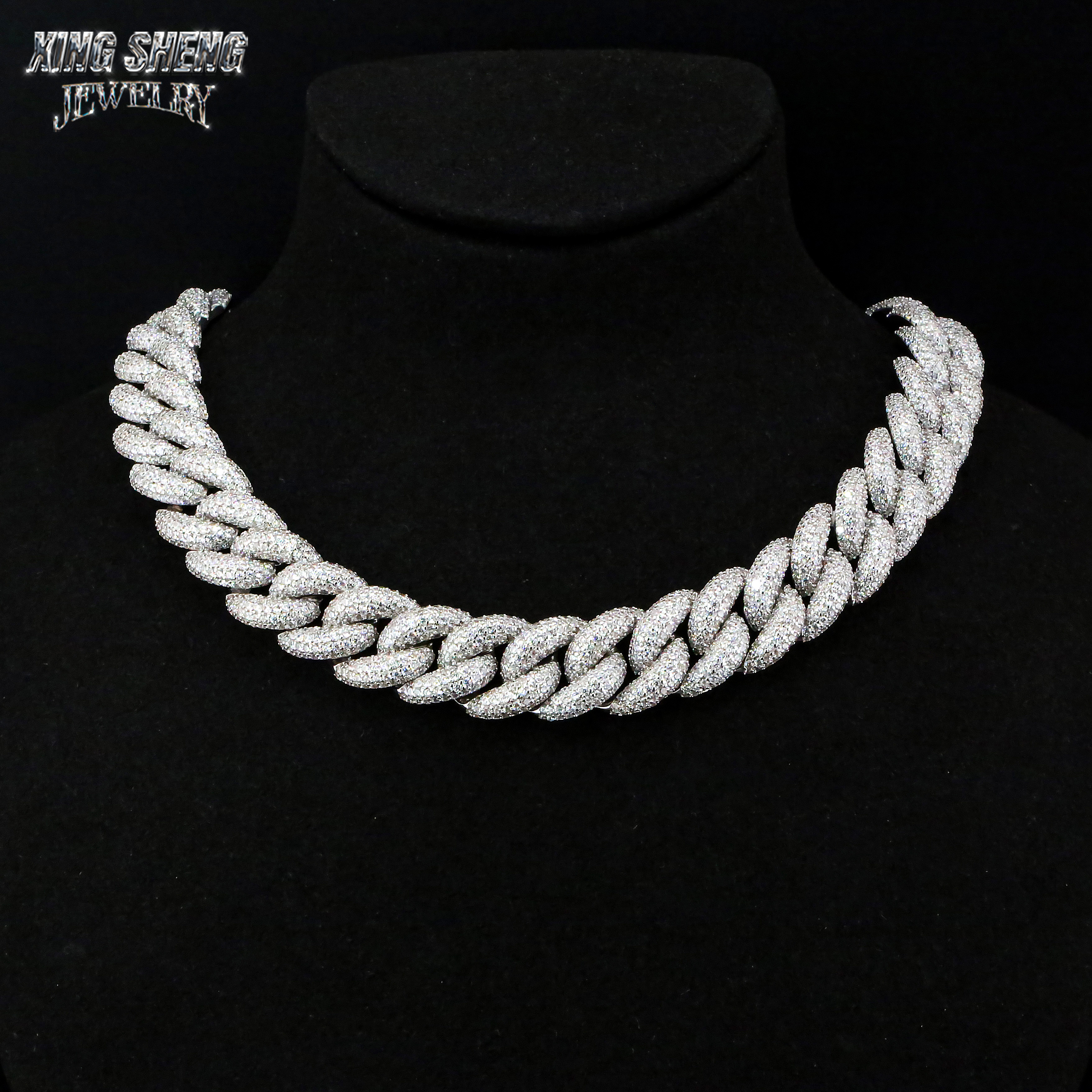 16mm Wide 925 Sterling Silver Full Diamond Moissanite Hip Hop Cuban Link Chain – Factory Direct Wholesale Bulk Supplier for High-Quality Hip Hop Jewelry