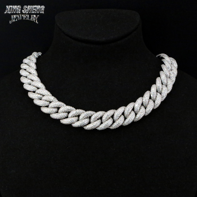 16mm Wide 925 Sterling Silver Full Diamond Moissanite Hip Hop Cuban Link Chain – Factory Direct Wholesale Bulk Supplier for High-Quality Hip Hop Jewelry