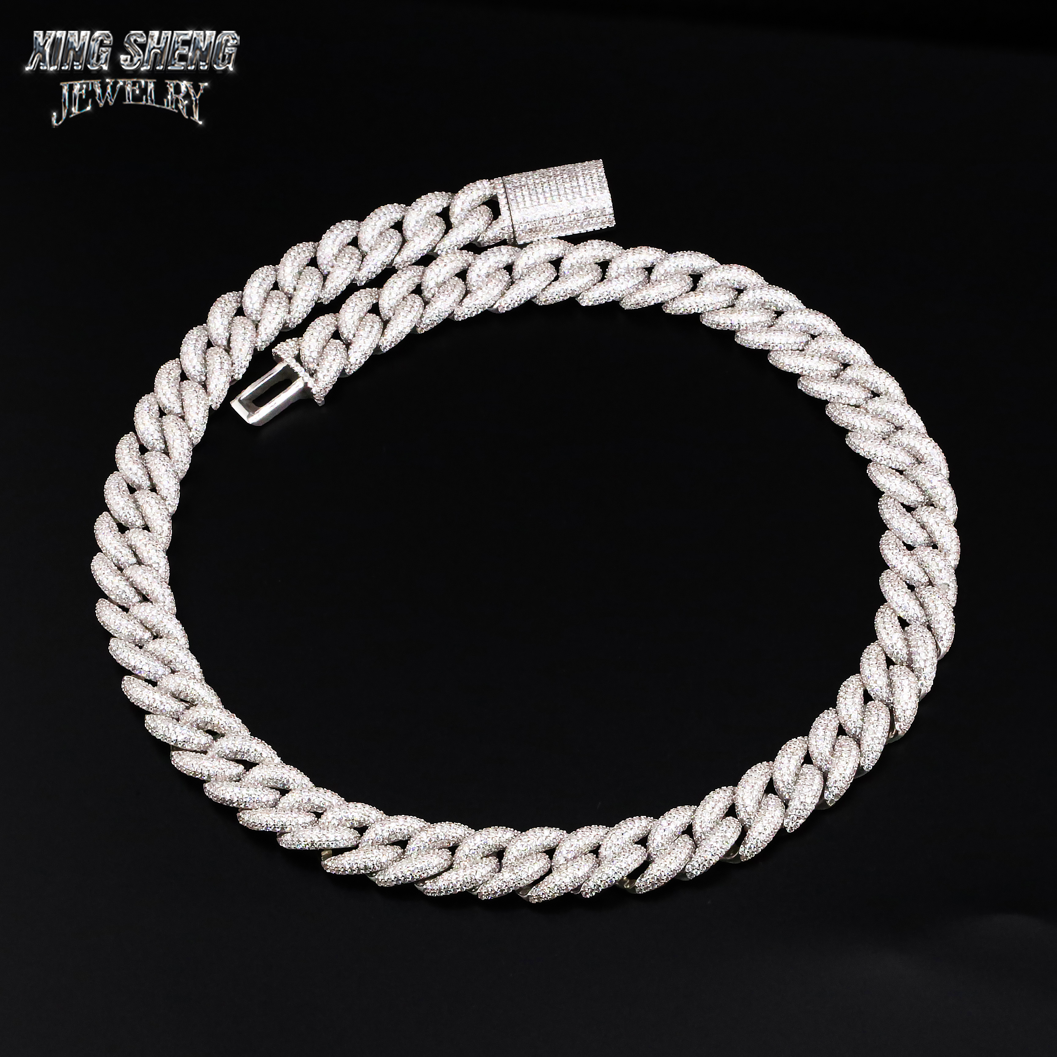 16mm Wide 925 Sterling Silver Full Diamond Moissanite Hip Hop Cuban Link Chain – Factory Direct Wholesale Bulk Supplier for High-Quality Hip Hop Jewelry