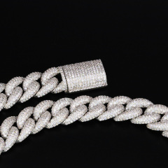 16mm Wide 925 Sterling Silver Full Diamond Moissanite Hip Hop Cuban Link Chain – Factory Direct Wholesale Bulk Supplier for High-Quality Hip Hop Jewelry