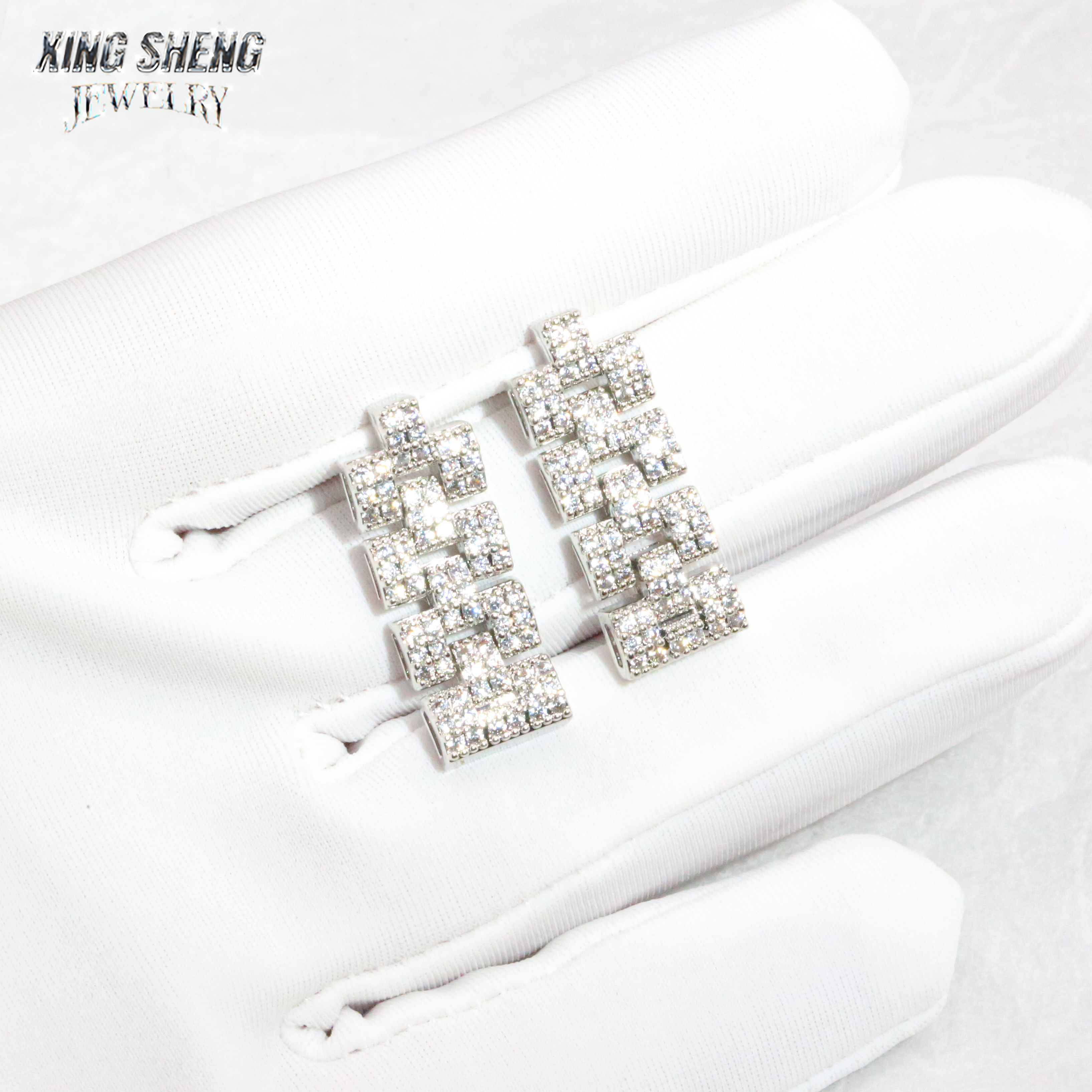 Factory Wholesale S925 Sterling Silver Ladies Drop Earrings High Long Tassel Moissanite Diamond Drop Earrings