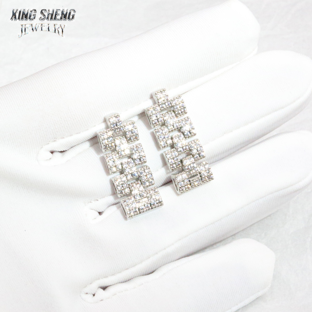 Factory Wholesale S925 Sterling Silver Ladies Drop Earrings High Long Tassel Moissanite Diamond Drop Earrings