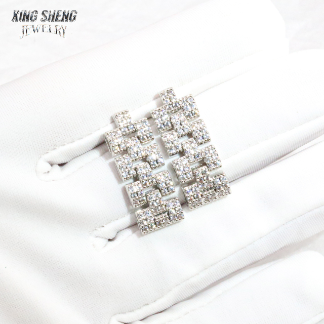 Factory Wholesale S925 Sterling Silver Ladies Drop Earrings High Long Tassel Moissanite Diamond Drop Earrings