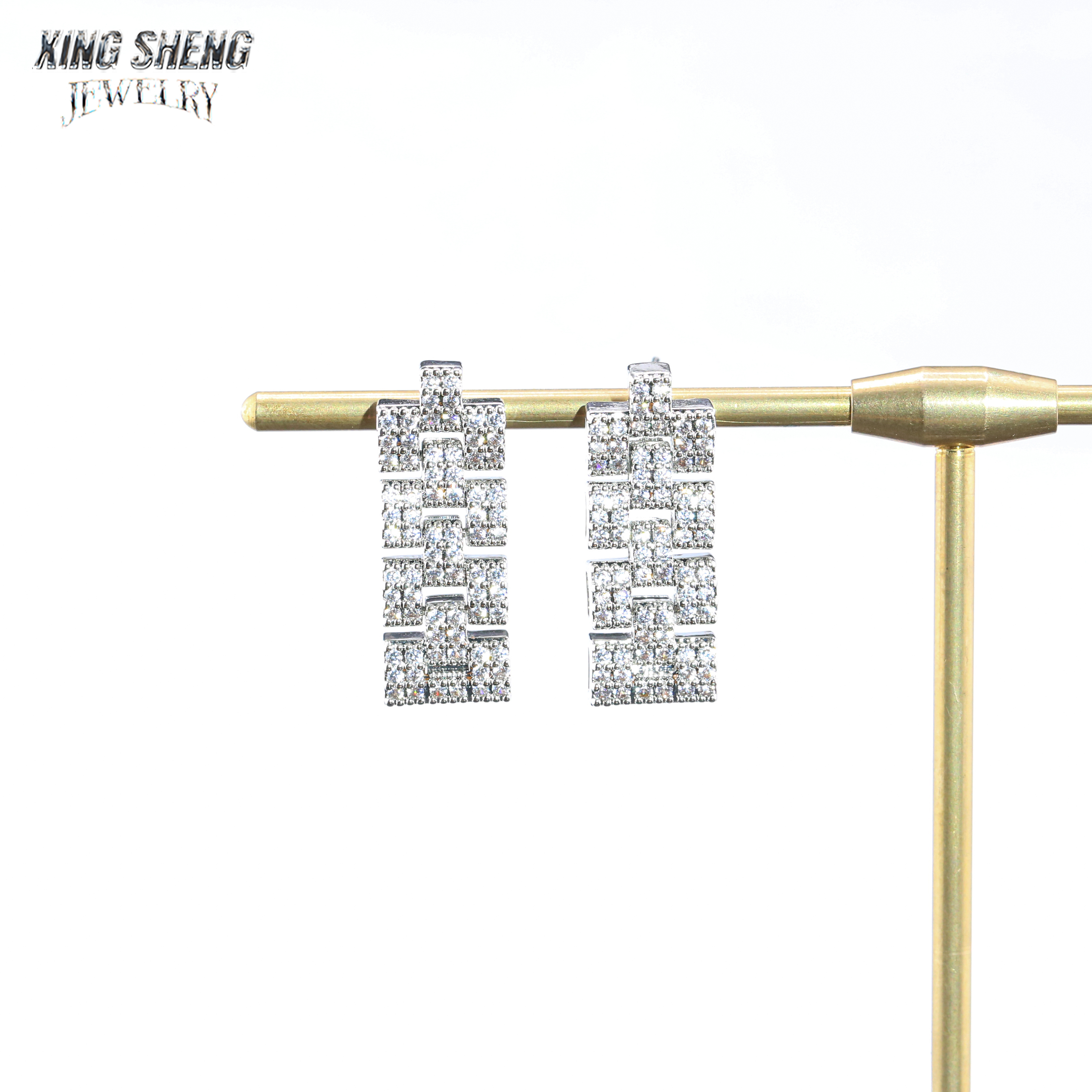 Factory Wholesale S925 Sterling Silver Ladies Drop Earrings High Long Tassel Moissanite Diamond Drop Earrings