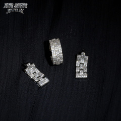 Factory Wholesale S925 Sterling Silver Ladies Drop Earrings High Long Tassel Moissanite Diamond Drop Earrings