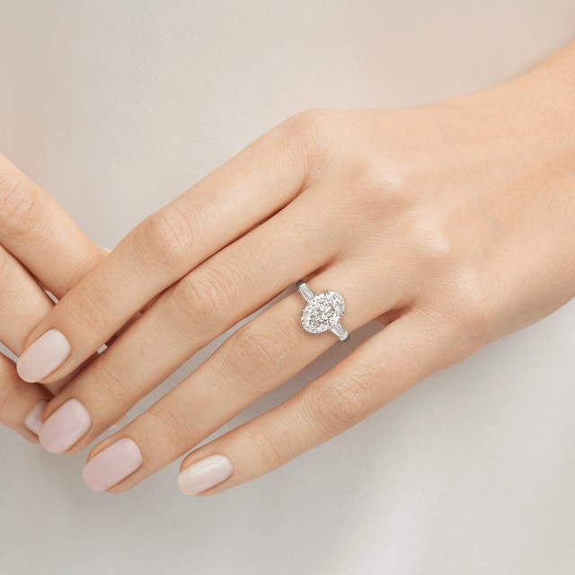 Fine Jewelry Luxury Factory Custom Woman IGI certificate 1.08ct Lab Diamond Oval Cut Wedding Engagement Ring