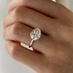 2.00 Carat D VVS2 Oval Cut Lab-Grown Diamond Engagement Ring | 14K Solid Gold | IGI Certified | Factory Direct