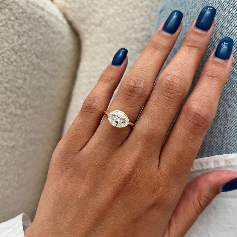 2.00 Carat D VVS2 Oval Cut Lab-Grown Diamond Engagement Ring | 14K Solid Gold | IGI Certified | Factory Direct