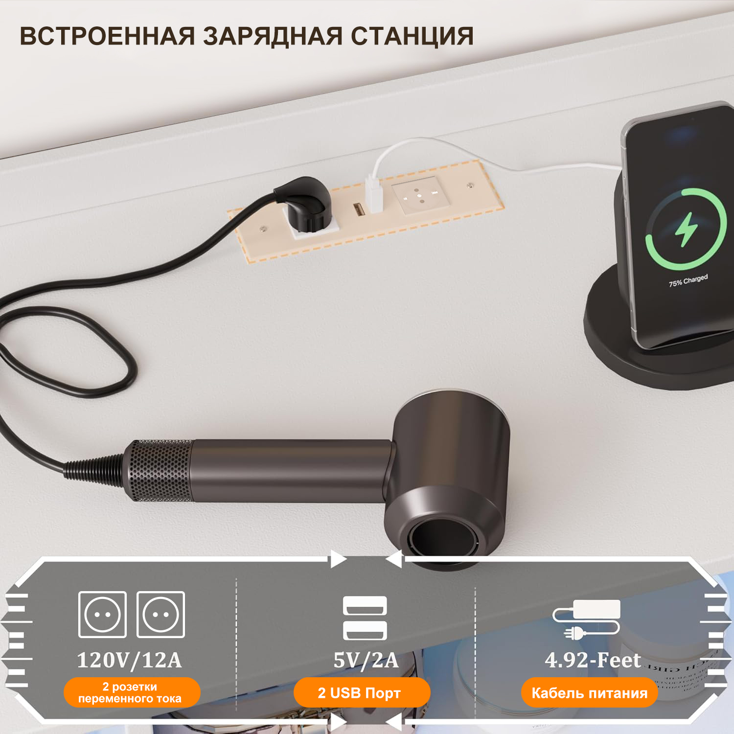 Белый комод для спальни