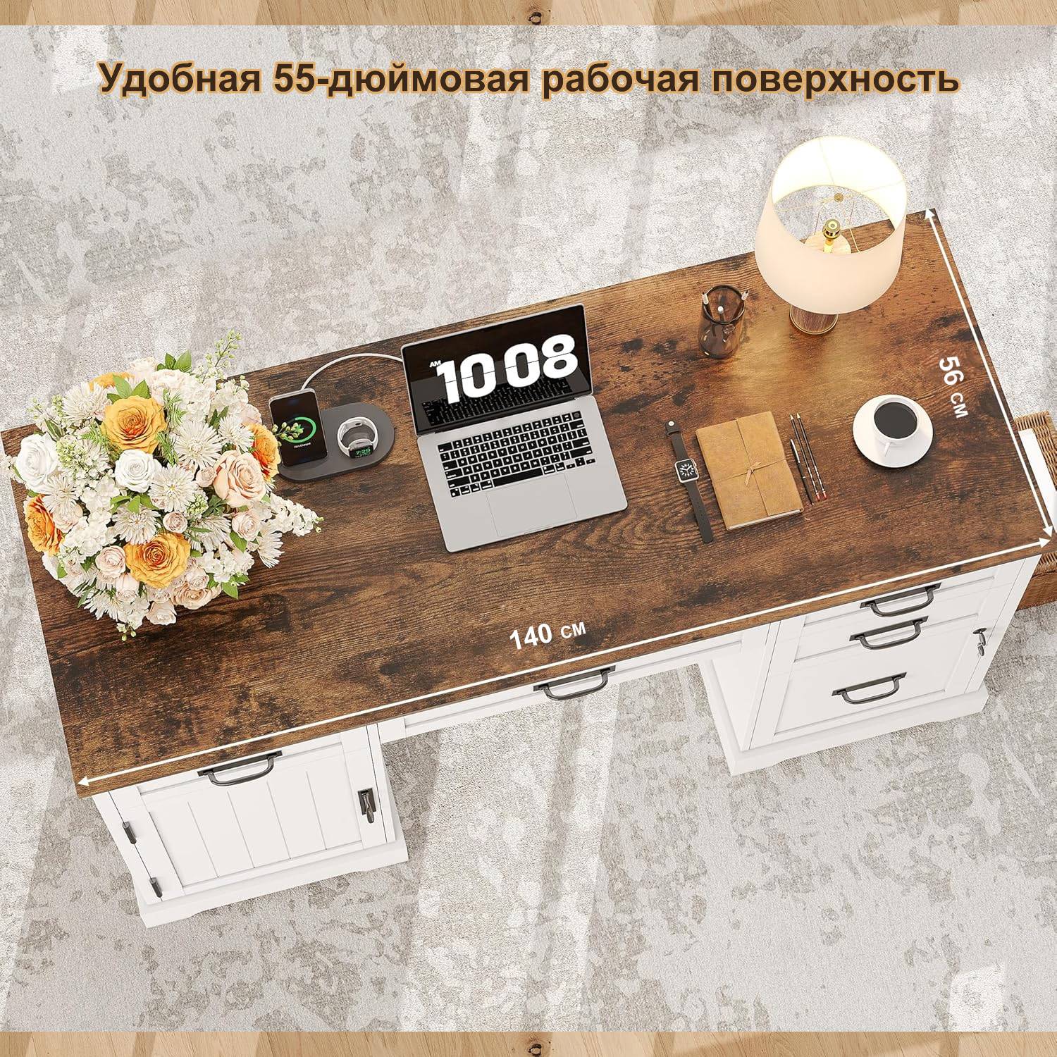 Картотечный шкаф из дерева для домашнего офиса